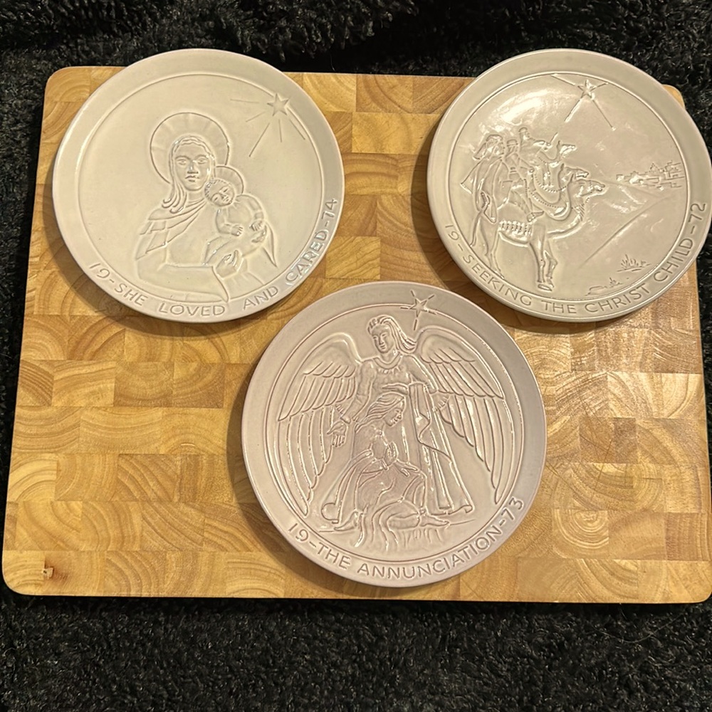 Frankoma Christmas Plates - From year of issue (1972 through 1974